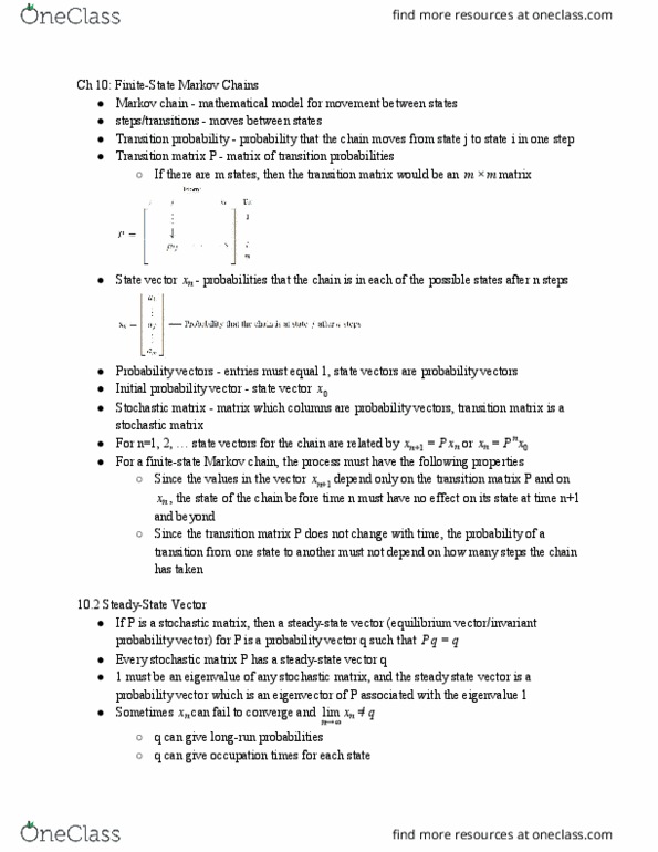 MATH 2210Q Chapter Notes - Chapter 10, 7: Diagonalizable Matrix, Spectral Theorem, Diagonal Matrix thumbnail